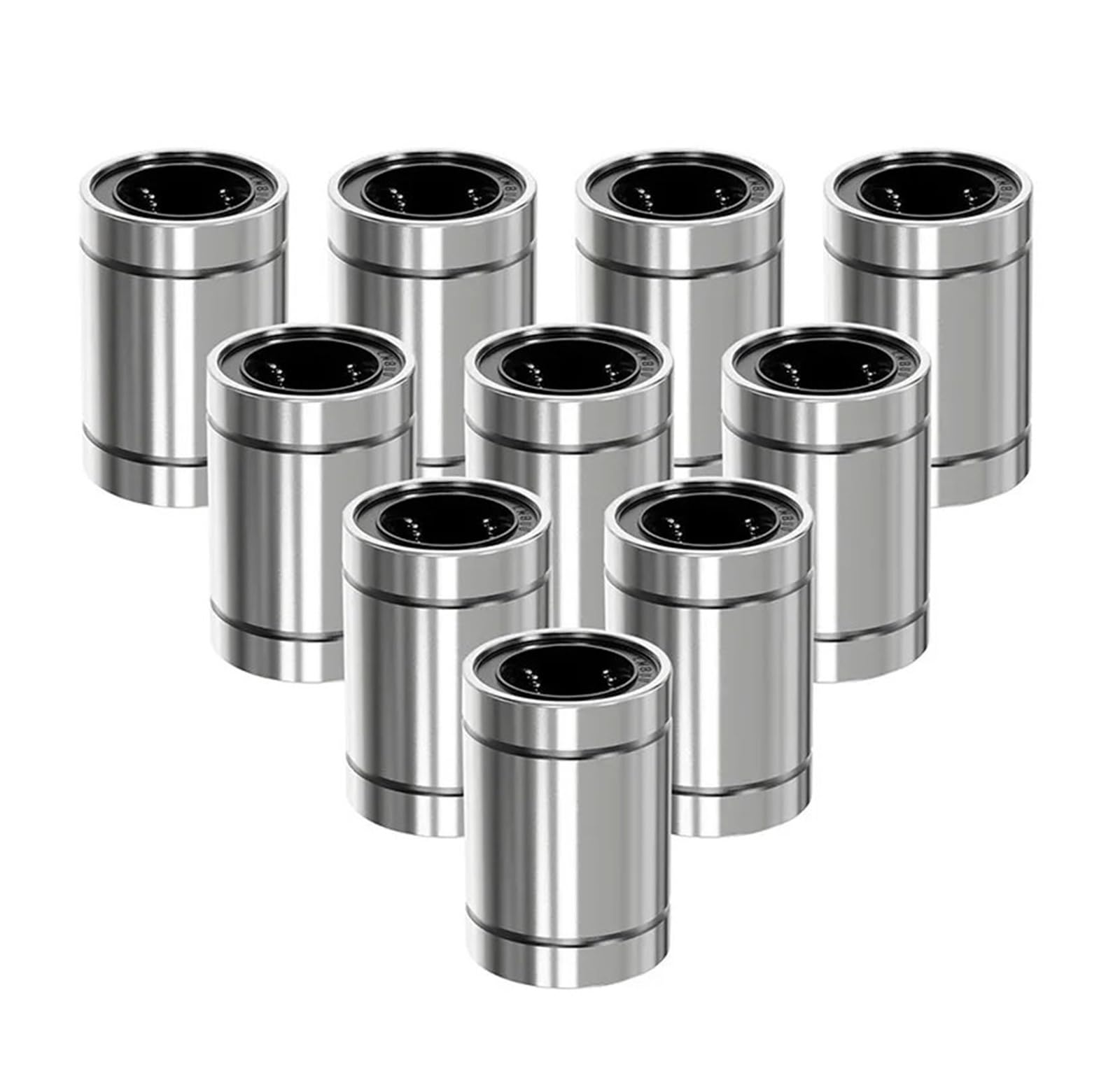 HHB18I 4/10PCS LM8UU LM10UU LM16UU LM12UU Linear Ball Bearing Linear Bushing 8mm Rods Liner Rail Linear Shaft Parts DIY CNC 3D Printer(4Pcs,LM8LUU 8x15x45)