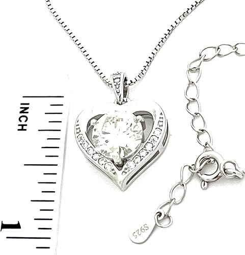 Miniatura 12 de Hecho a mano de 2.8 quilates de diamantes y rubí natural collar con colgante de corazón para mujer, collar de corazón natural, regalo para ella