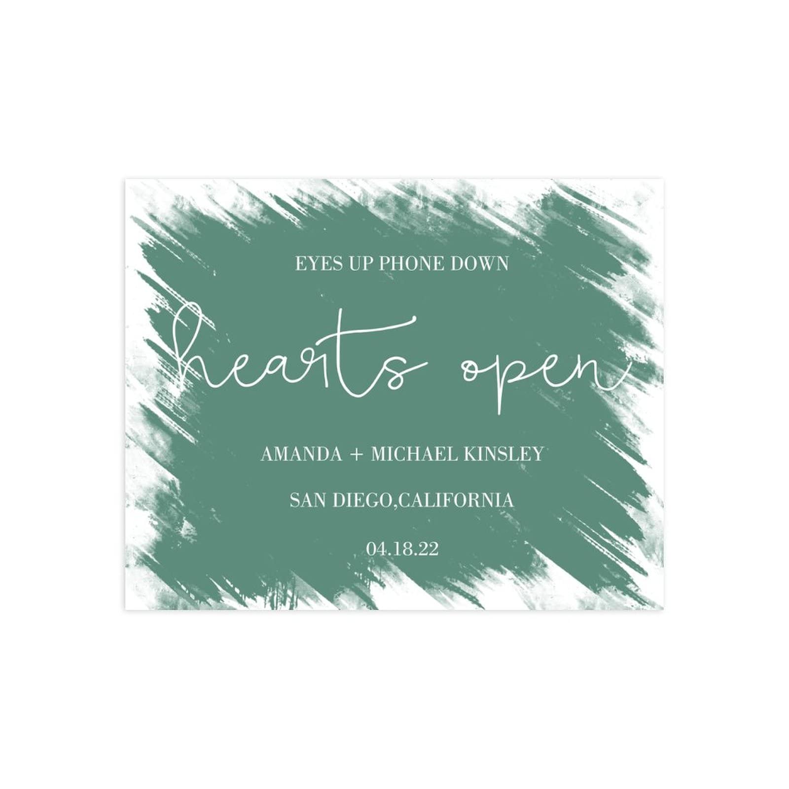 Edytowalny minimalistyczny znak ślubny personalizowany skrypt znak powitalny dostosowany do Twoich imion i dat, baby shower, rocznica, przyjęcie, pogrzeb, 45 x 61 cm
