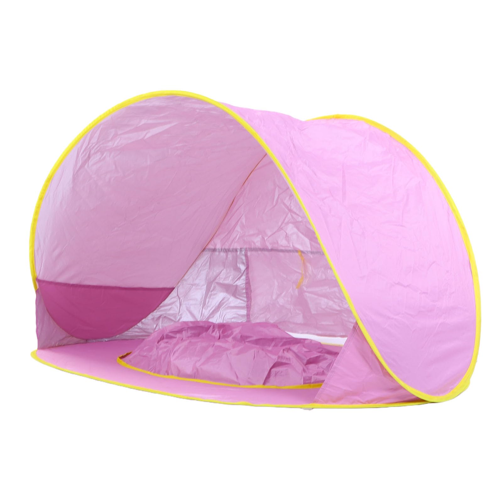 PUSOKEI Tenda da Spiaggia Pop-up con Parasole per Bambini con Piscina, Tenda da Gioco Portatile Leggera per Picnic da Campeggio All'aperto, Rosato