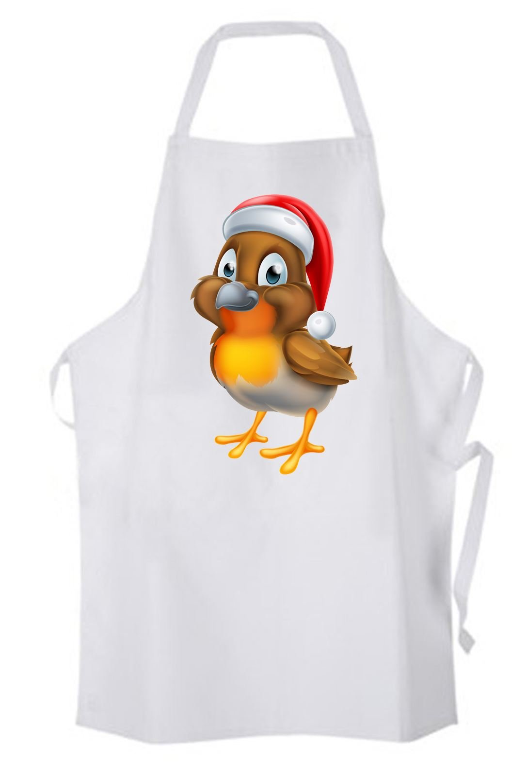 Tribal T-Shirts Cartoon Christmas Robin Chef's Cooking Kitchen Apron