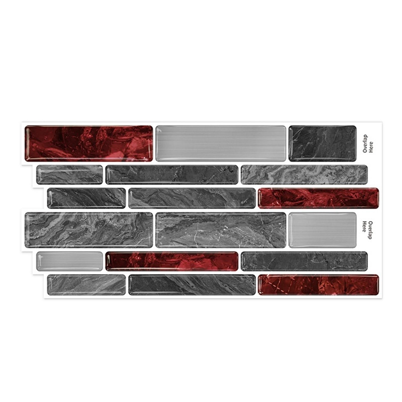 CYWDHFO 3D Glue Wall Stickers Self-Adhesive Waterproof Tile