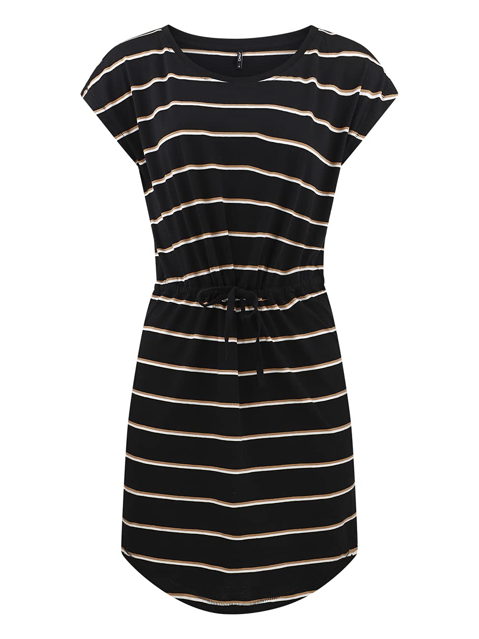 ONLY Damen Sommer Mini Kleid onlMAY S/S Dress 2er Pack Grösse XS S M L XL XXL Gestreift Schwarz 100% Baumwolle