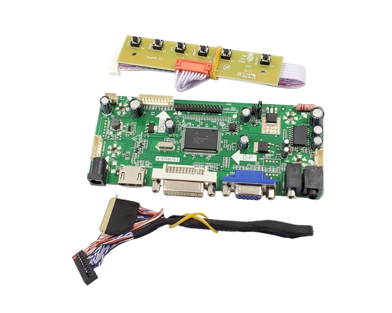 Compatible ForB140XW01 Controller Board HDMI-compatible DVI VGA Audio Driver Kit 14/15.6" Display 1366X768 LVDS 1ch 6-bit 40 Pin LCD Panel(B140XW01 V1)