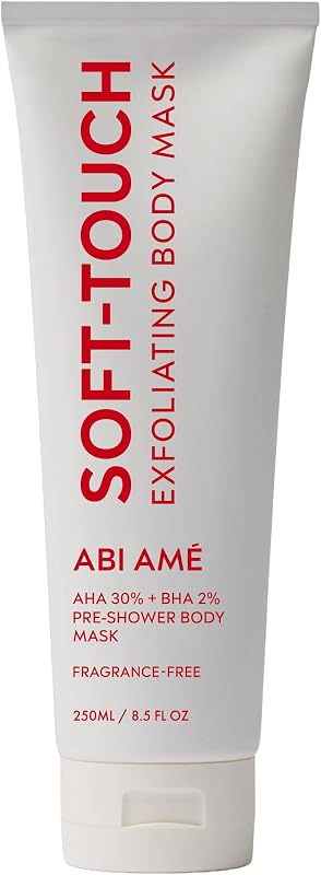Body Exfoliator 30% AHA 2% BHA Pre-Shower Exfoliating Mask 250 mL | Chemical Exfoliator, KP body smoother, Glycolic & Salicylic Acid, Unscented, No Sulfates or Parabens, Made in France