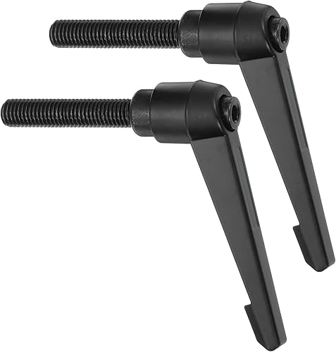 Miniatura 112 de uxcell 2 perillas ajustables M8 x 3.150 in, mango de rosca macho, botón de trinquete de liberación rápida, perno giratorio para maquinaria de torno