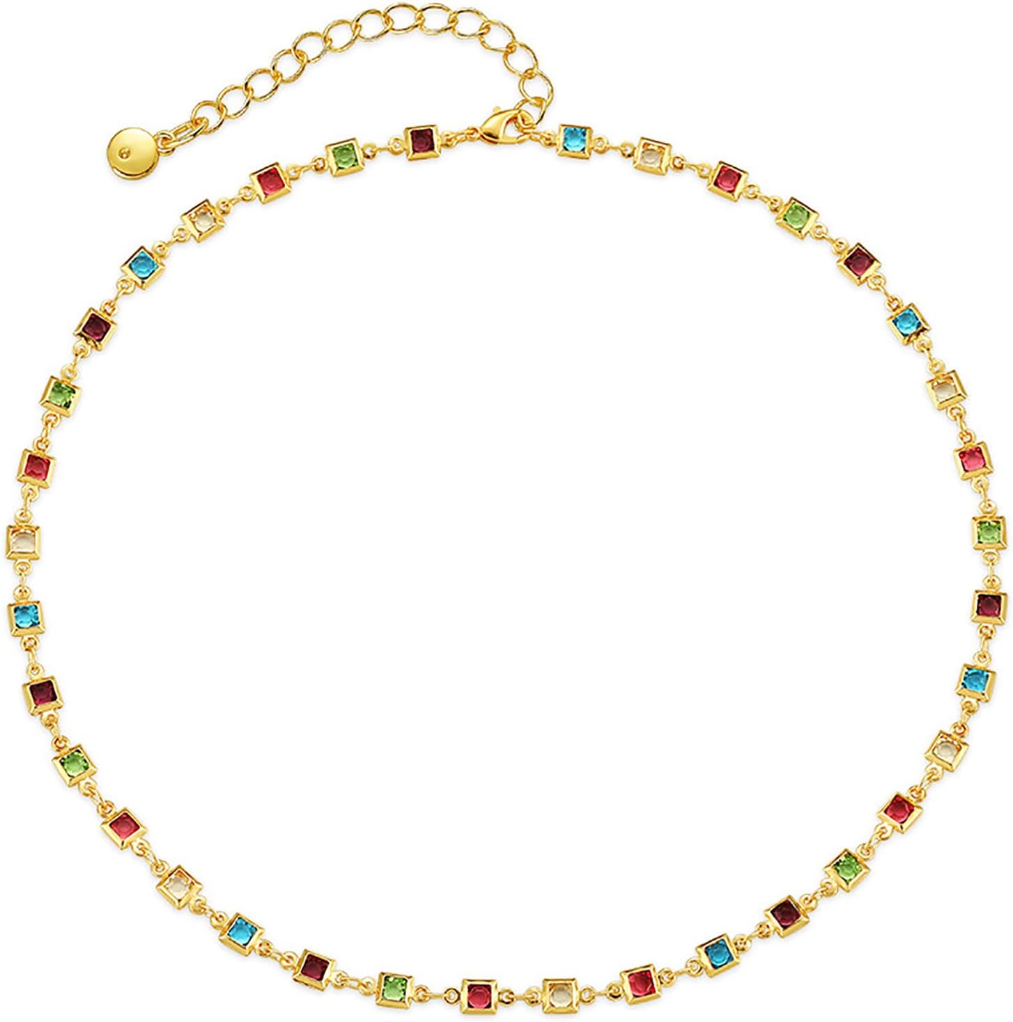 Beaded Choker Necklaces for Women 18k Gold Plated Dainty Gold Choker Necklaces for Women