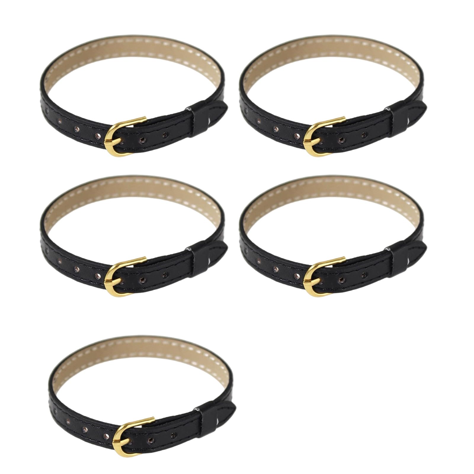 Of 5 Adjustable Miniature PU Strap for 1/16 Scale Model with Metal Closure Photography Props Accessory Metal Buckle Miniature Doll Belt