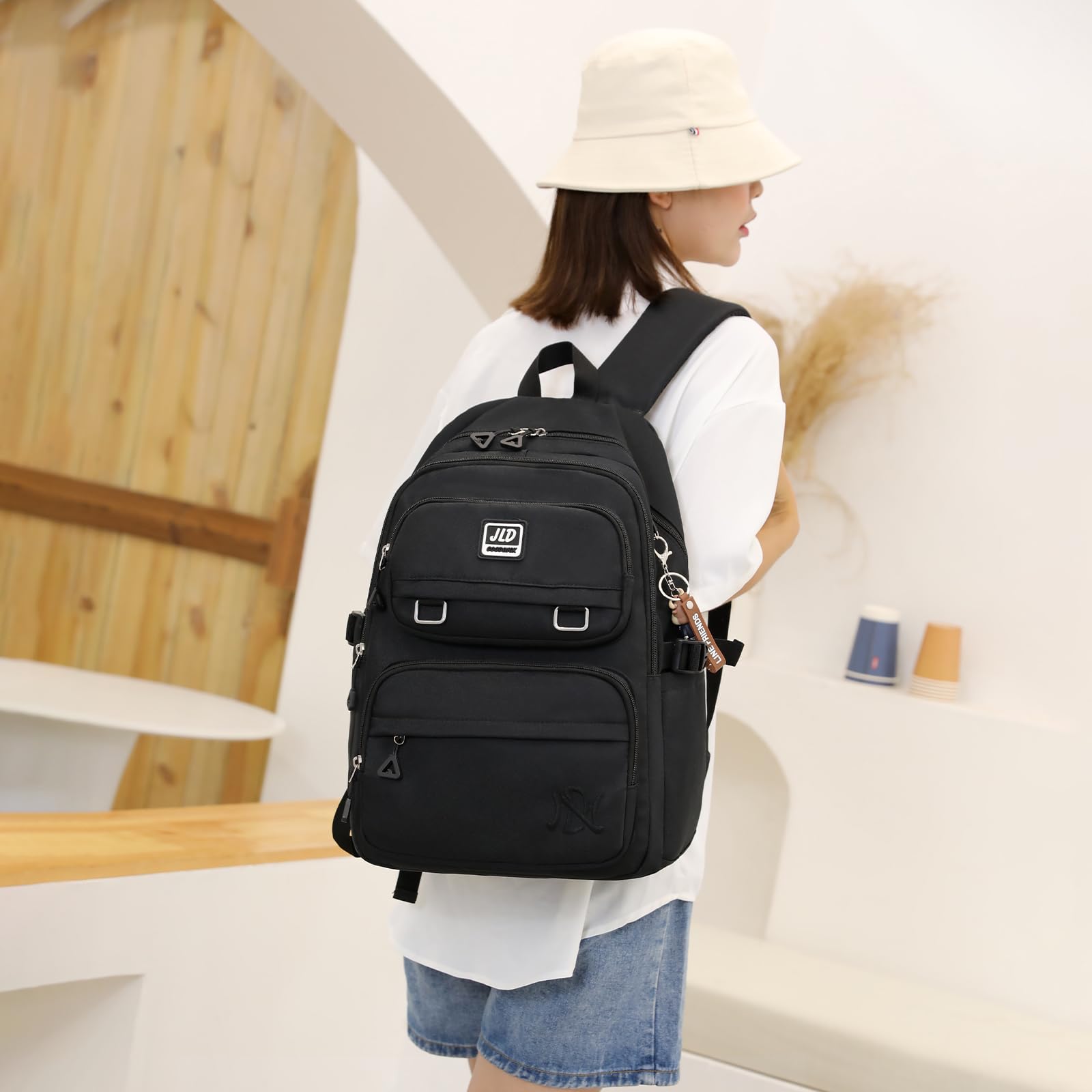 Amythe Sac à Dos pour Filles Adolescents - Cartable Primaire College Tendance Imperméable pour un Usage Quotidien Décontracté, Sac Ecole Grande pour Filles Garçons 9-16 ans