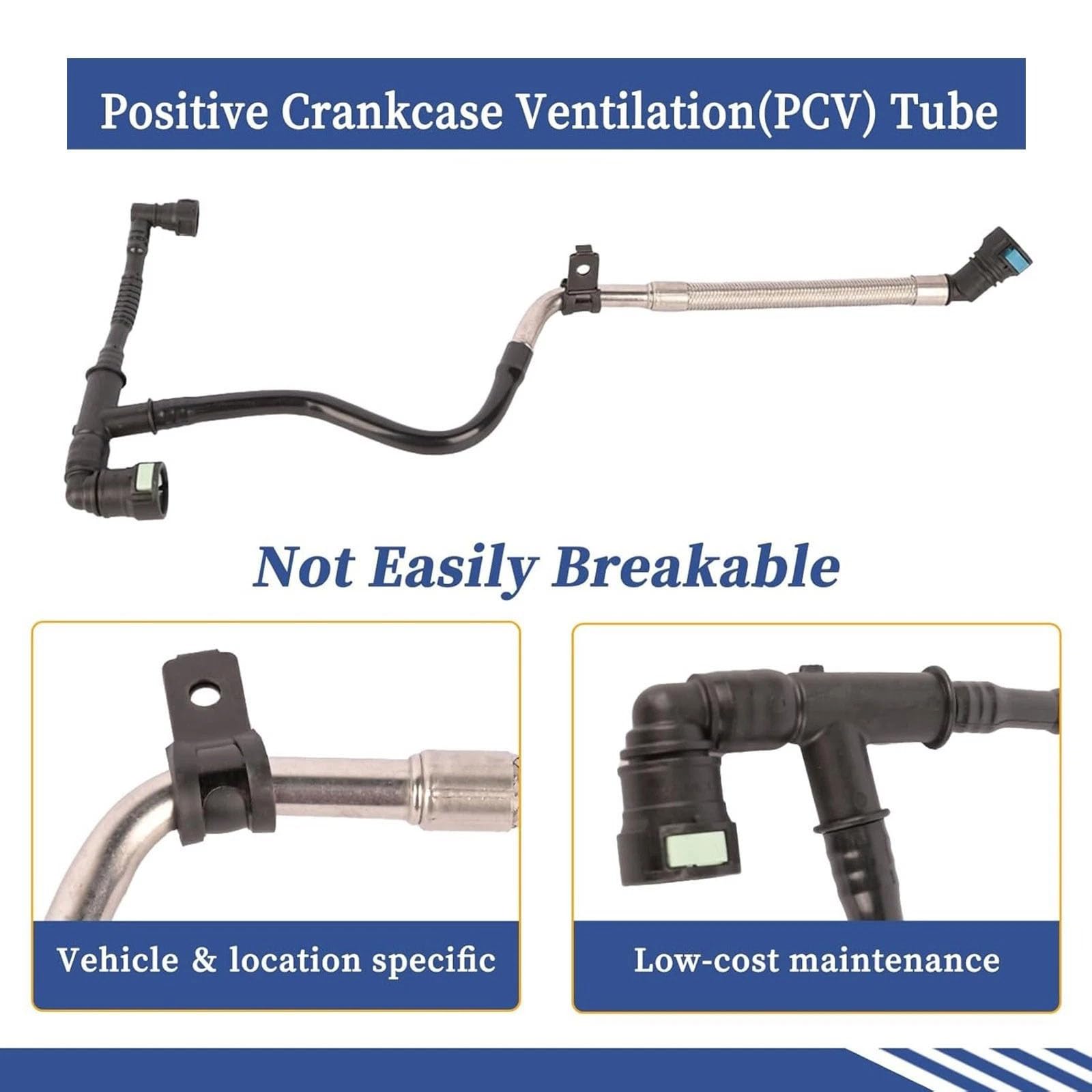 Tubo de ventilación positiva del cárter (PCV) compatible con Buick Envision, Cadillac ATS, Chevrolet Malibu 2013-2018, sustituye a 12673868, 12654851, 12662657