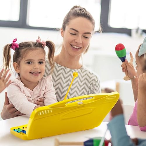 Miniatura 6 de Costzon Xilófono de 25 notas con funda, juguete musical colorido con teclas de metal afinadas transparentes, 2 mazos seguros para niños, instrumento