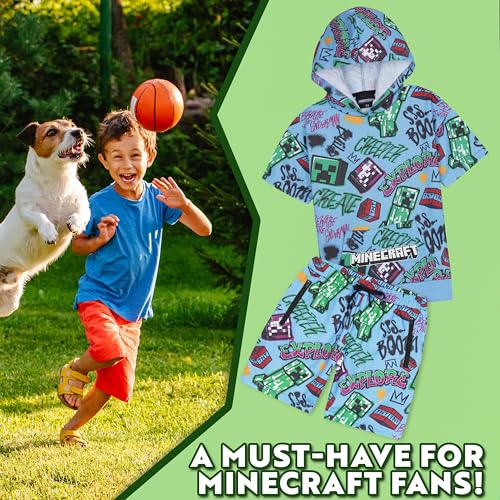Minecraft Hoodie and Sweatpants Tracksuit for Boys Teens Kids Clothes Short Set2