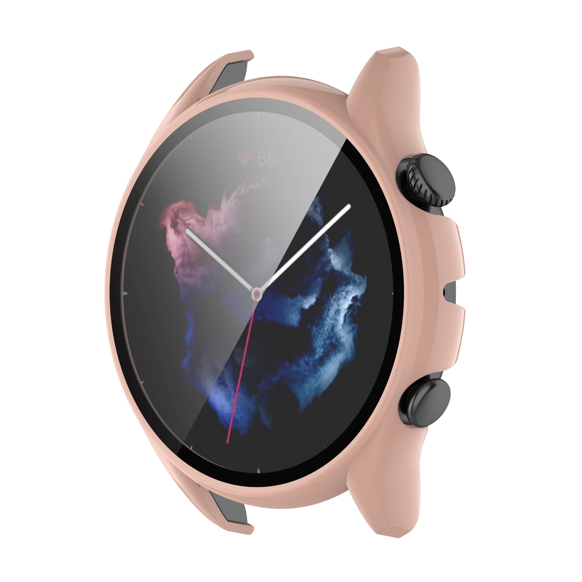 AISPORTS 2 Pezzi Custodia Protettiva Con Pellicola In Vetro Temperato Per Amazfit GTR 3 / GTR 3 Pro – Bumper PC Trasparente, Antigraffio, Antiurto - 3