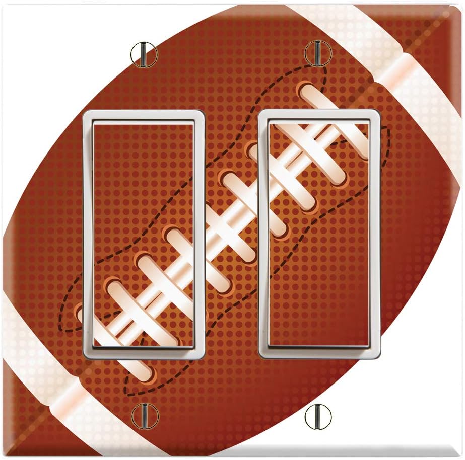 Graphics Wallplates - I Love Football - Double Rocker/GFCI Wall Plate Cover