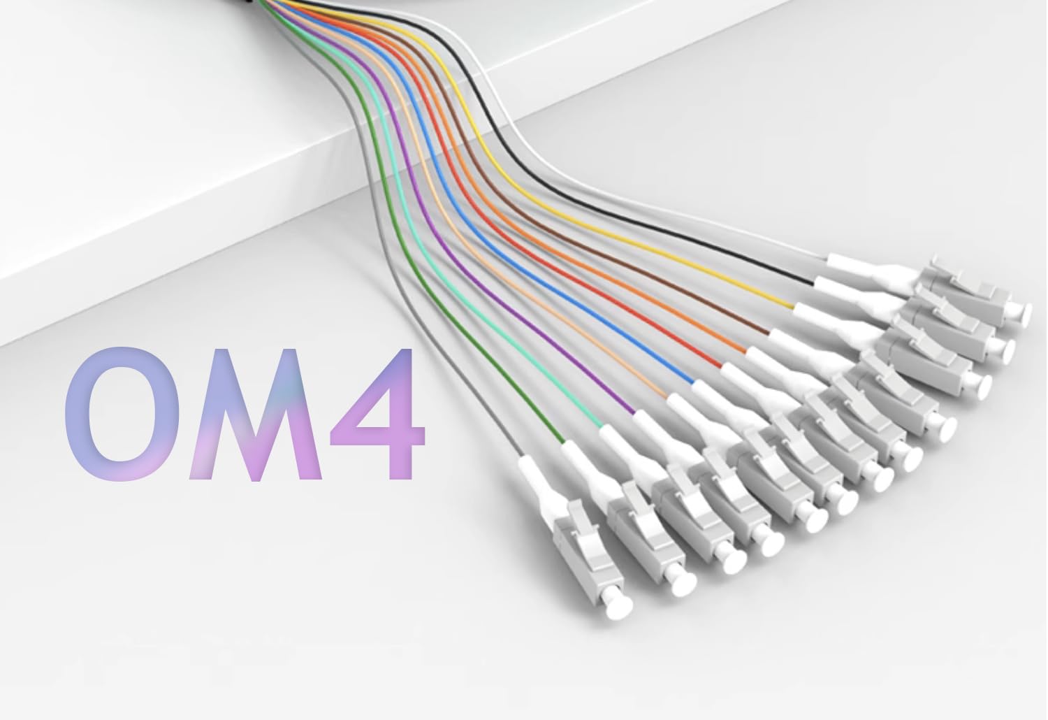 Snapklik.com : 12-Fibre LC/UPC OM4 Multimode 50/125um Colour-Coded ...