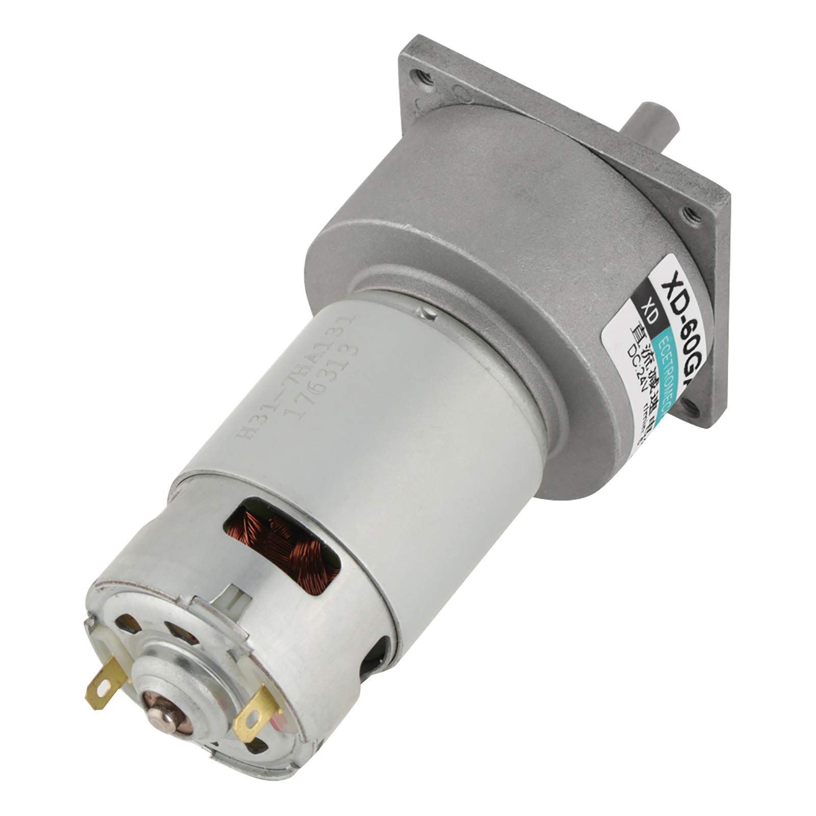 Dioche Motoriduttore, DC 12/24V 35W CW/CCW Mini Riduttore di velocità Regolabile(Torre 24V600)
