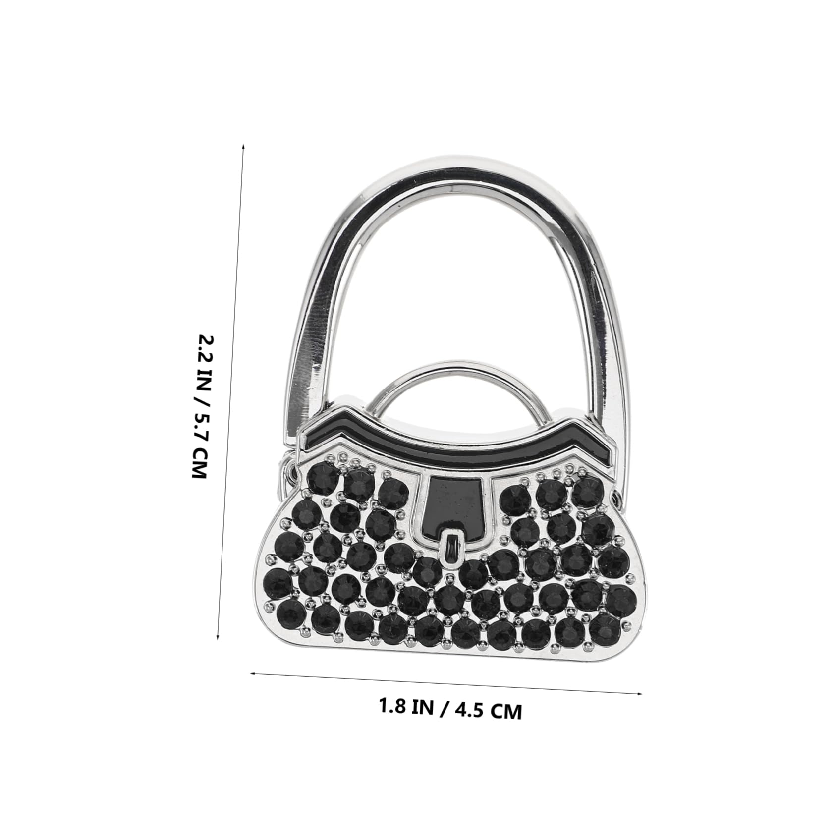 Beavorty Portable Rhinestone Purse Hook for Tables Stylish Handbag Hanger with Strong Locking Mechanism Bag Rack for Parties and Daily Use Secure Grip and Fashionable Appeal