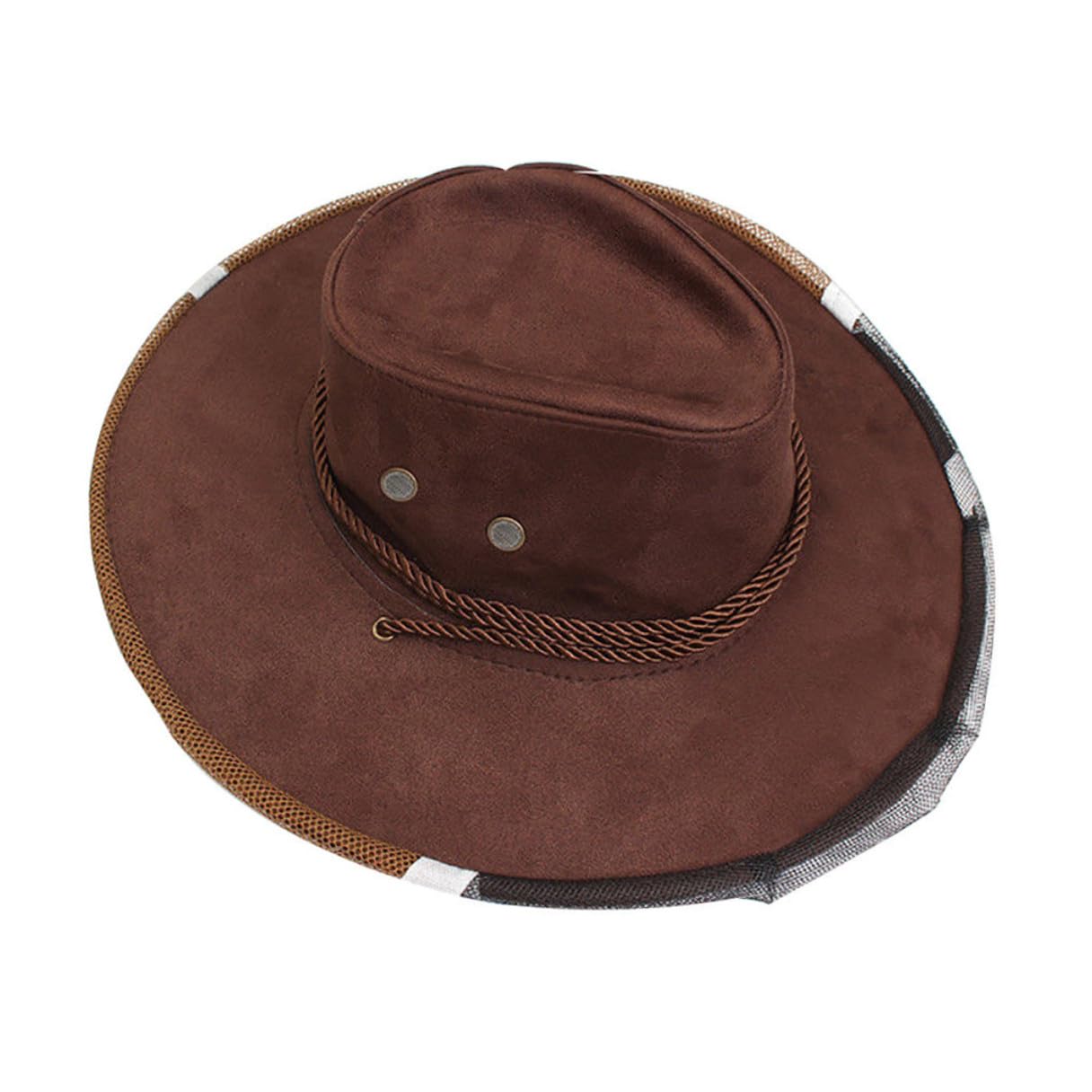 Toyvian Cappello da Ape Protettivo con Velo Integrale per Viso e Collo, Cappello da Apicoltore Traspirante con Cerniera e Guanti in Pelle Bianca, Protezione Antinsetto per Giardinaggio e Escursionismo