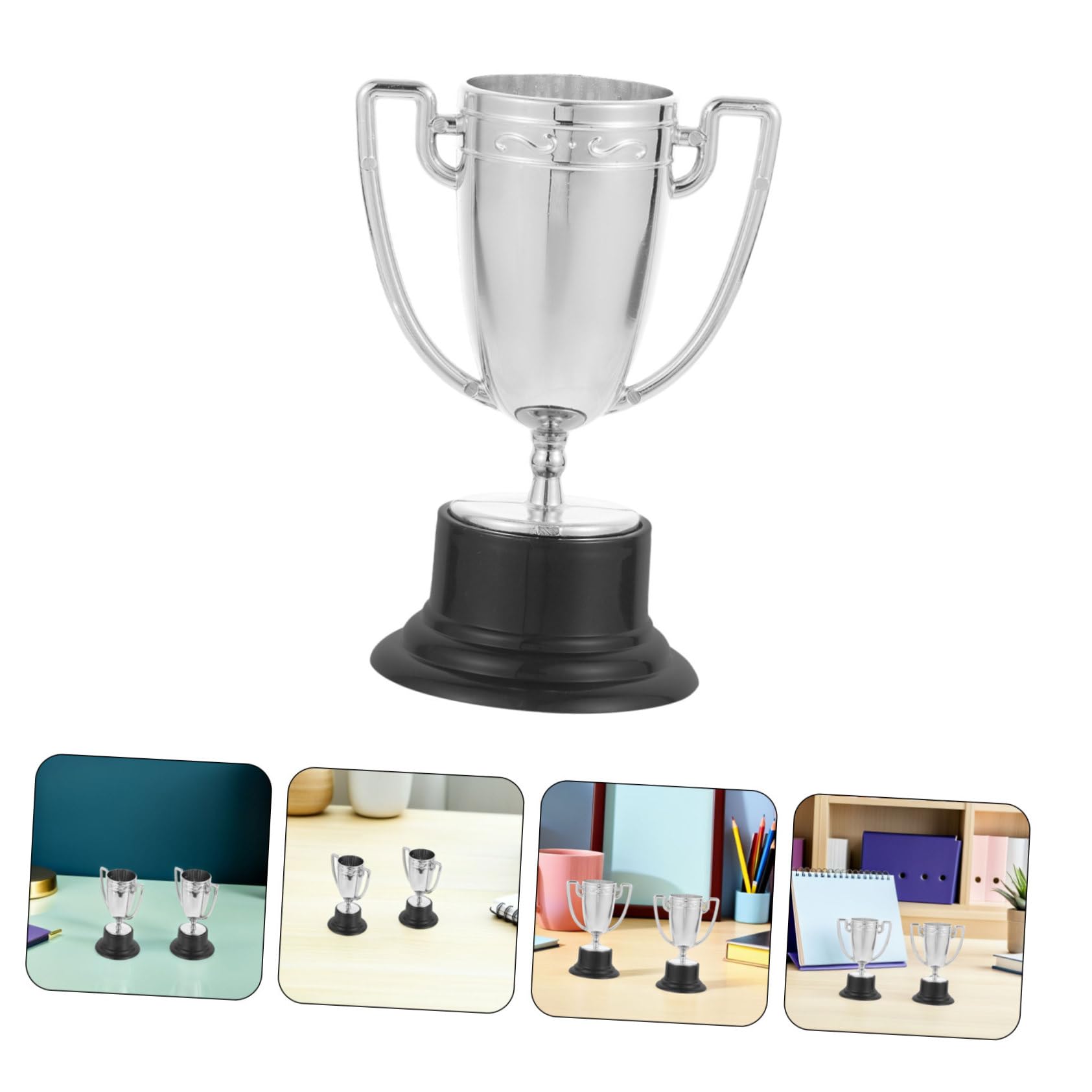 Hemobllo Mini de Plástico Dorado Pequeños Copas Premio para Premios Deportivos para Fiesta Recompensas Aula Oficina