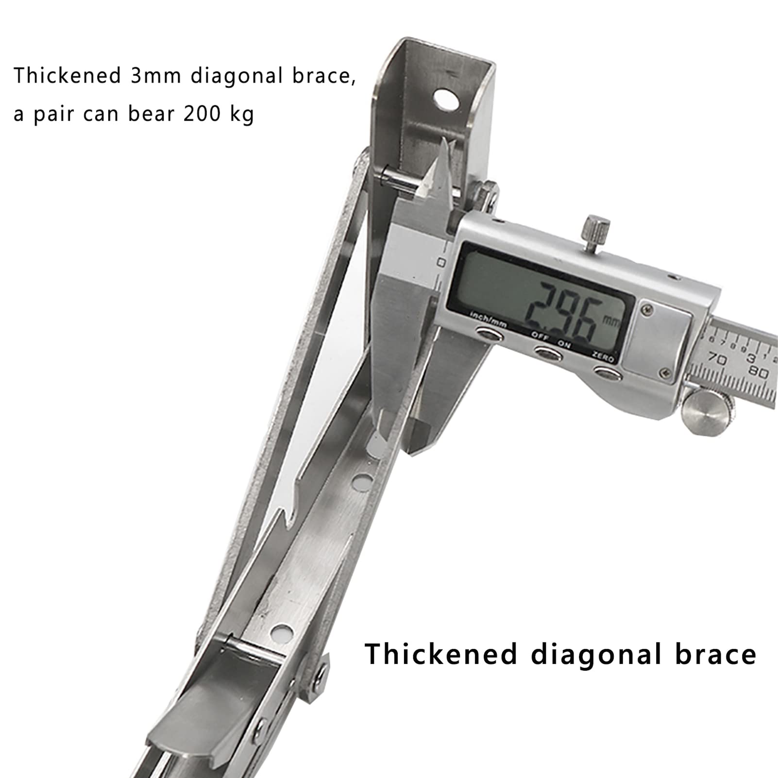 Klappbare Regalhalterungen 12 Zoll, 4 Stück Regalhalterungen, schwebende Regalhalterungen, Wandhalterung, Küchenregale, für Tisch-Werkbank, platzsparende DIY-Regal-Scharnierhalterung (Weiß 35 x 17,5