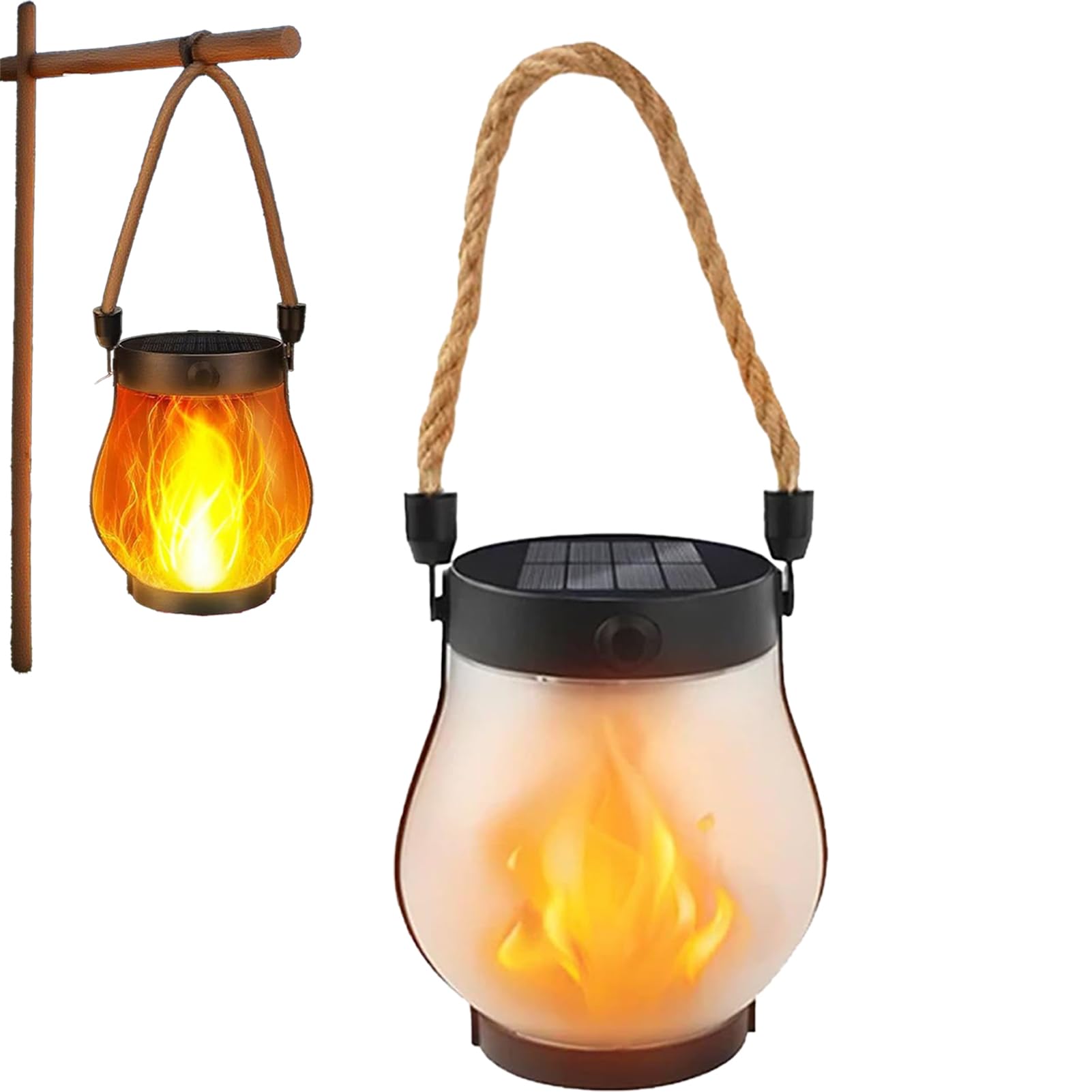 Flammen-Solarlaternen 2er Set - Realistische Feuer-Effekte Für Garten & Balkon