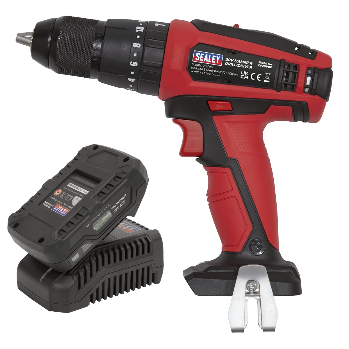 Sealey Hammer Drill/Driver Kit Ø13mm 20V 2Ah Lithium-ion - CP20VDDKIT1