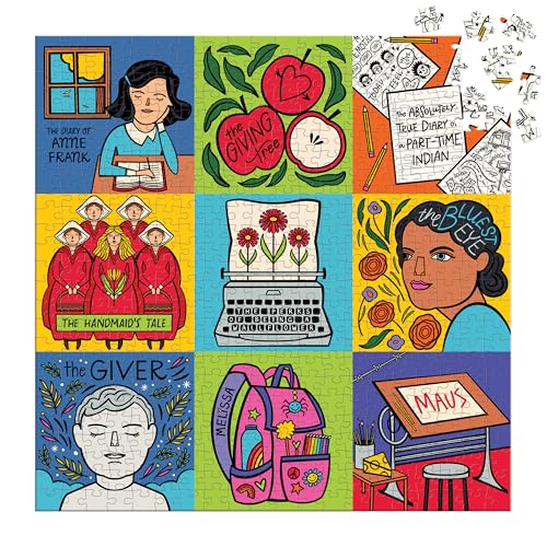 Mudpuppy I Read Banned Books - 500 Piece Family Puzzle with Colorful and Fun Illustrations of Infamously Banned Books for Children Ages 8 and Up - Image 4