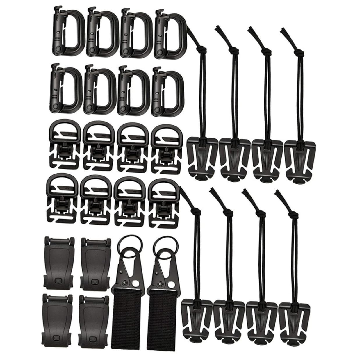 Milisten Outdoor Backpack 1 Set of 30 Pcs Package Bag Storage Pockets for Camping