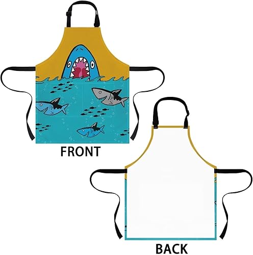 Vista 31 de doginthehole Delantal para niños con bolsillo para niños y niñas, delantales de chef ajustables con 2 bolsillos para cocinar, pintar