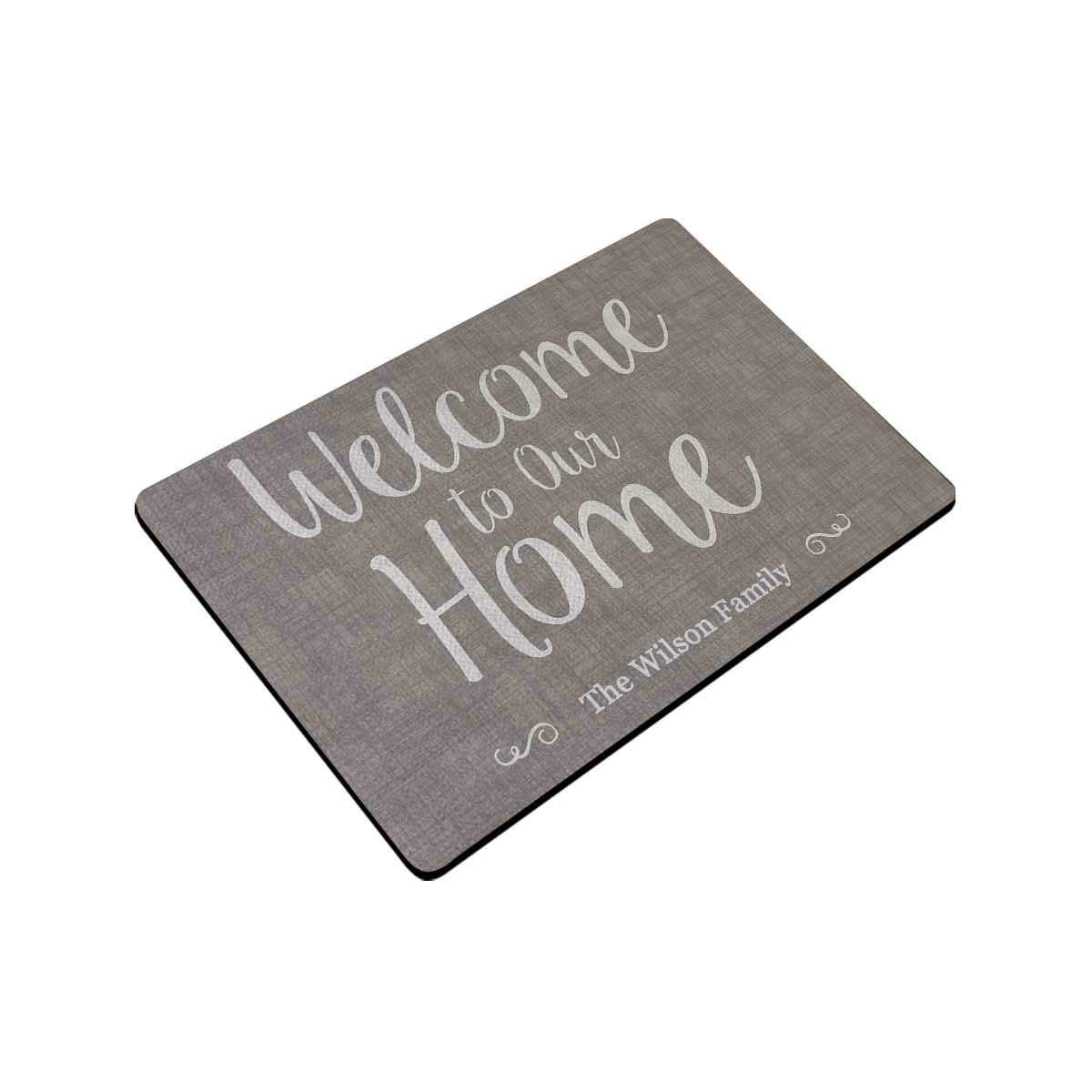 MyPupSocks Custom Door Mats Outside Text Name Welcome to Our Home Personalized Door Mats for Frint Door