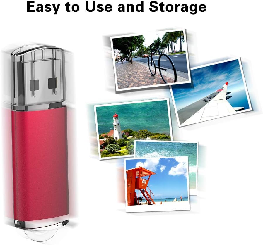 JUANWE 32GB USB C Stick 5 Packs Flash Drive, USB Key Dual Drive Memory Stick, Thumb Drive 2-in-1 & Dual Cap Dust Proof Design, for Files Storage & Expand Capacity Type C Flash Drive Cl?USB, Muticolor - Image 4