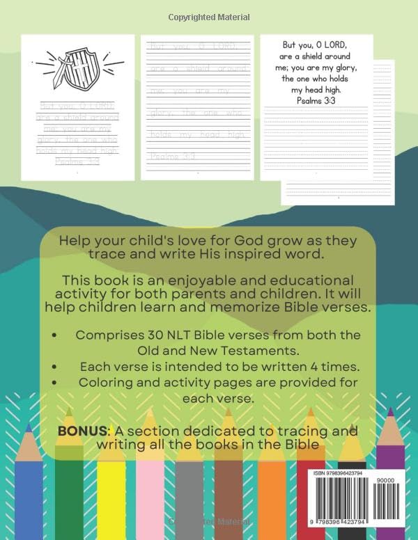 Vista 2 de Bible Verse Handwriting Practice Book for Kids