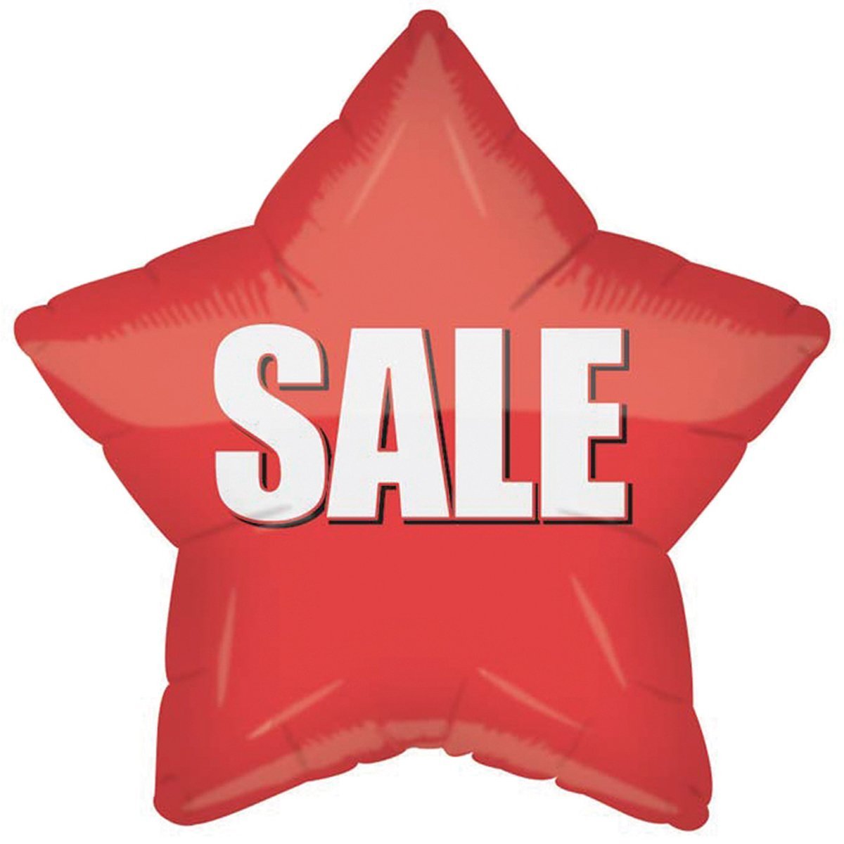 Red Sale Star Balloon (18 Inch Mylar) Pkg/5