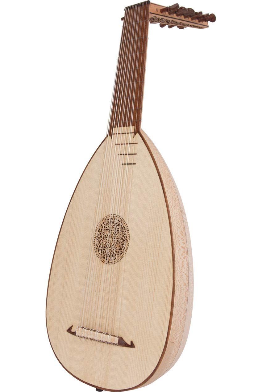 7-Course Lute Bundle Includes: Roosebeck Descant 7-Course Lacewood Lute + Roosebeck 7-Course Descant Lute String Set - Image 2