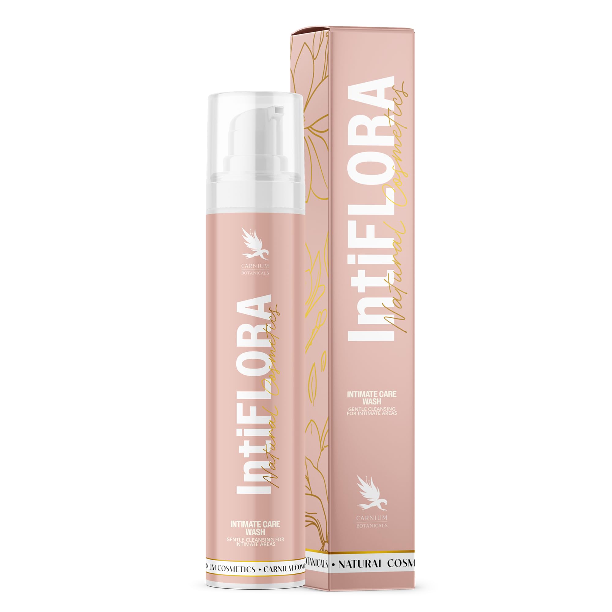Carnium Botanicals IntiFLORA – Płyn do higieny intymnej dla kobiet, 150 ml | Mydło intymne & żel do mycia okolic intymnych, Bez perfum, Bez siarczanów