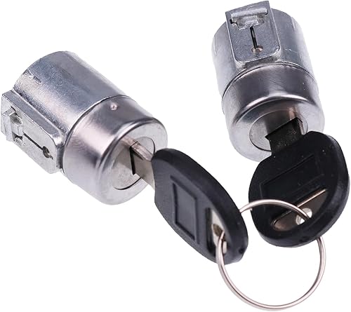 Miniatura 2 de AIVWUMOT Juego de par de cilindros para cerradura de puerta con llaves DL19881 702674 597749 compatible con GMC Chevrolet C1500 C2500 K1500 K2500