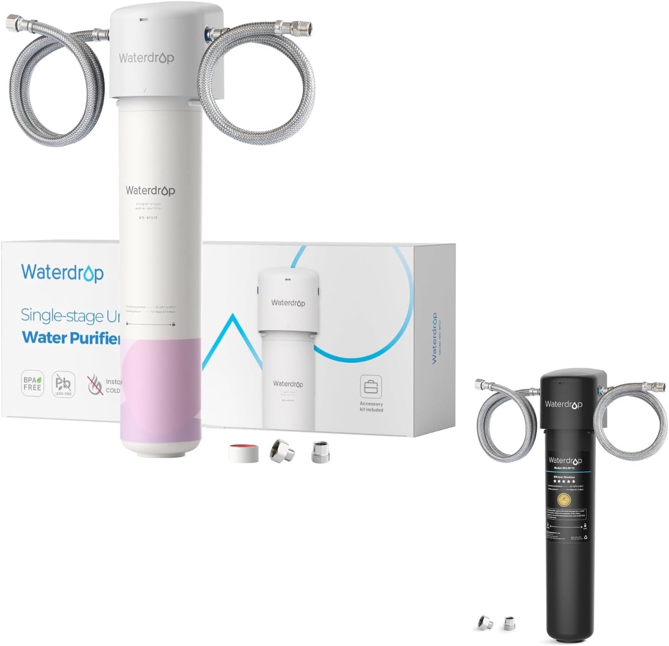 Waterdrop Water Filter for Sink for Face Care, Soft Water, Lower TDS