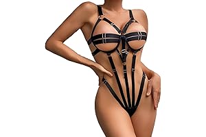 Seductive Lingerie for Passionate Nights: Women's Strappy Bodysuit
