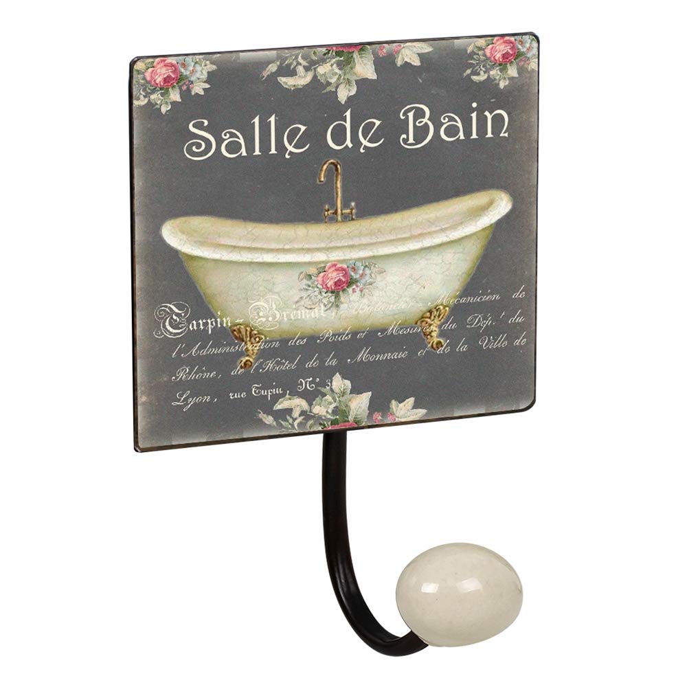 POMOLINE Appendiabiti da Parete Vintage Posti Porcellana Salle Bain Retro 100x155MM