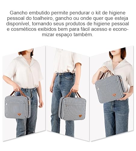 Necessaire Feminina Viagem Gancho Organizadora Mala Pendurar