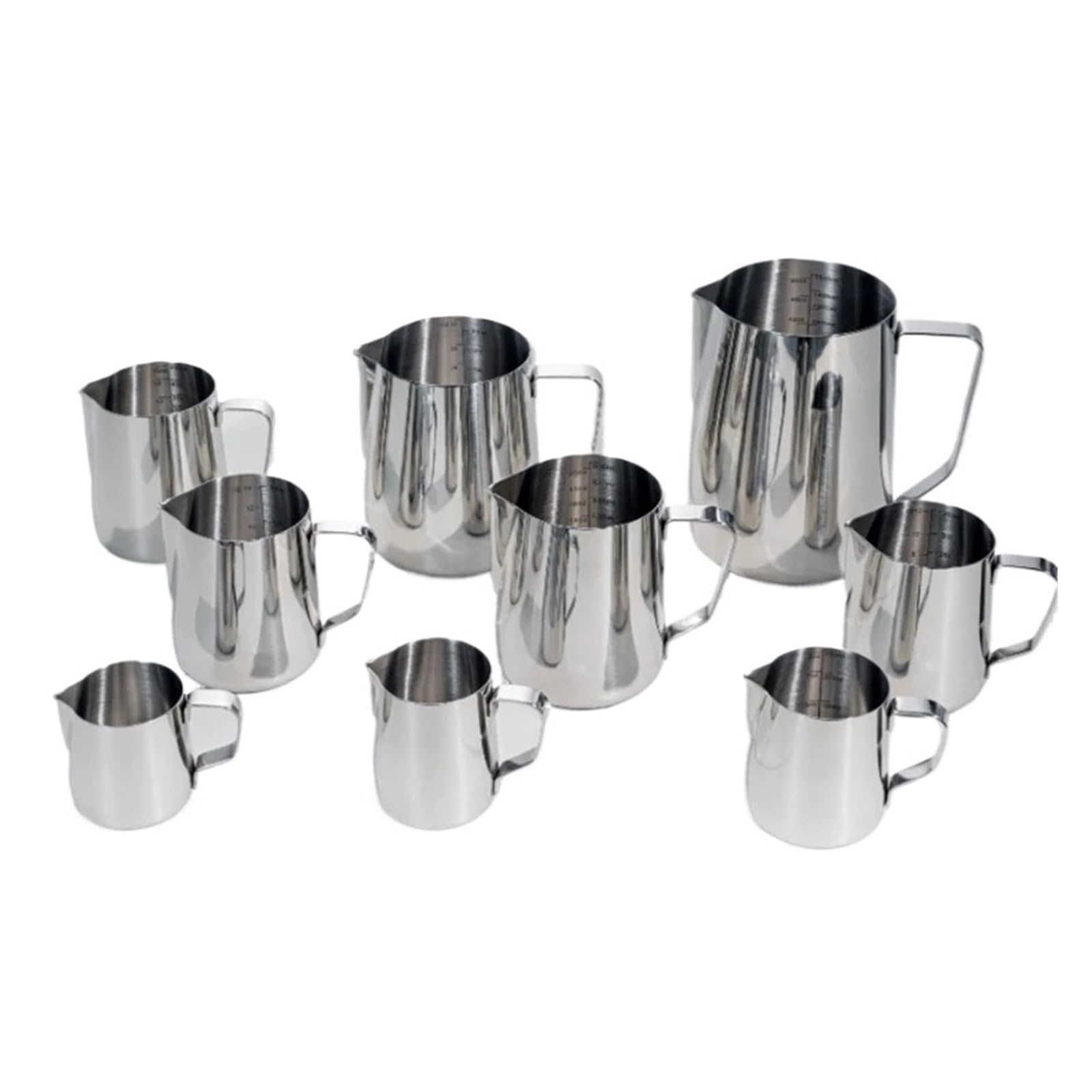 Jarra espumadora de leche de acero inoxidable, jarra retro con aislamiento para café