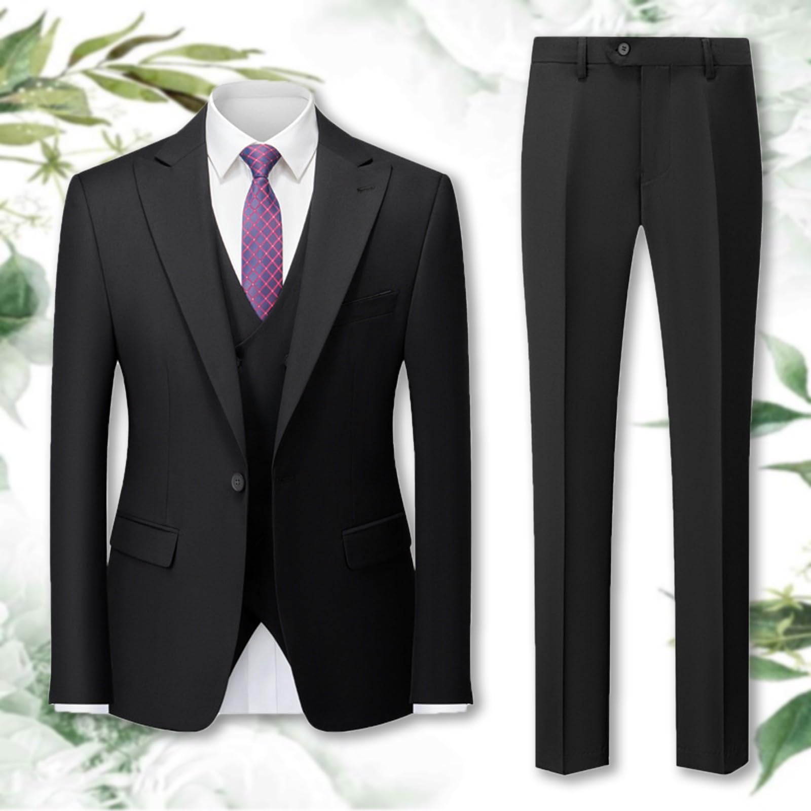 Trajes Camperos Hombre para Hombre, Traje de Vestir para Novio de Boda, Abrigo, Pantalones, Chaleco, Conjunto de Tres Piezas Trajes Piezas