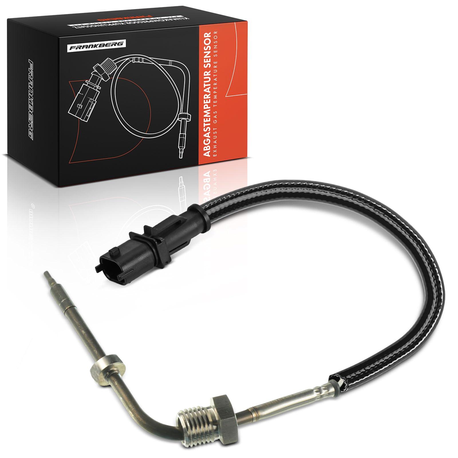 Frankberg Sensor de temperatura de gases de escape 2 Polos Compatible con Insignia A Sports Tourer G09 Astra J Caravan P10 Zafira Tourer C P12 Cascada W13 Insignia A G09 Replace# 5855387