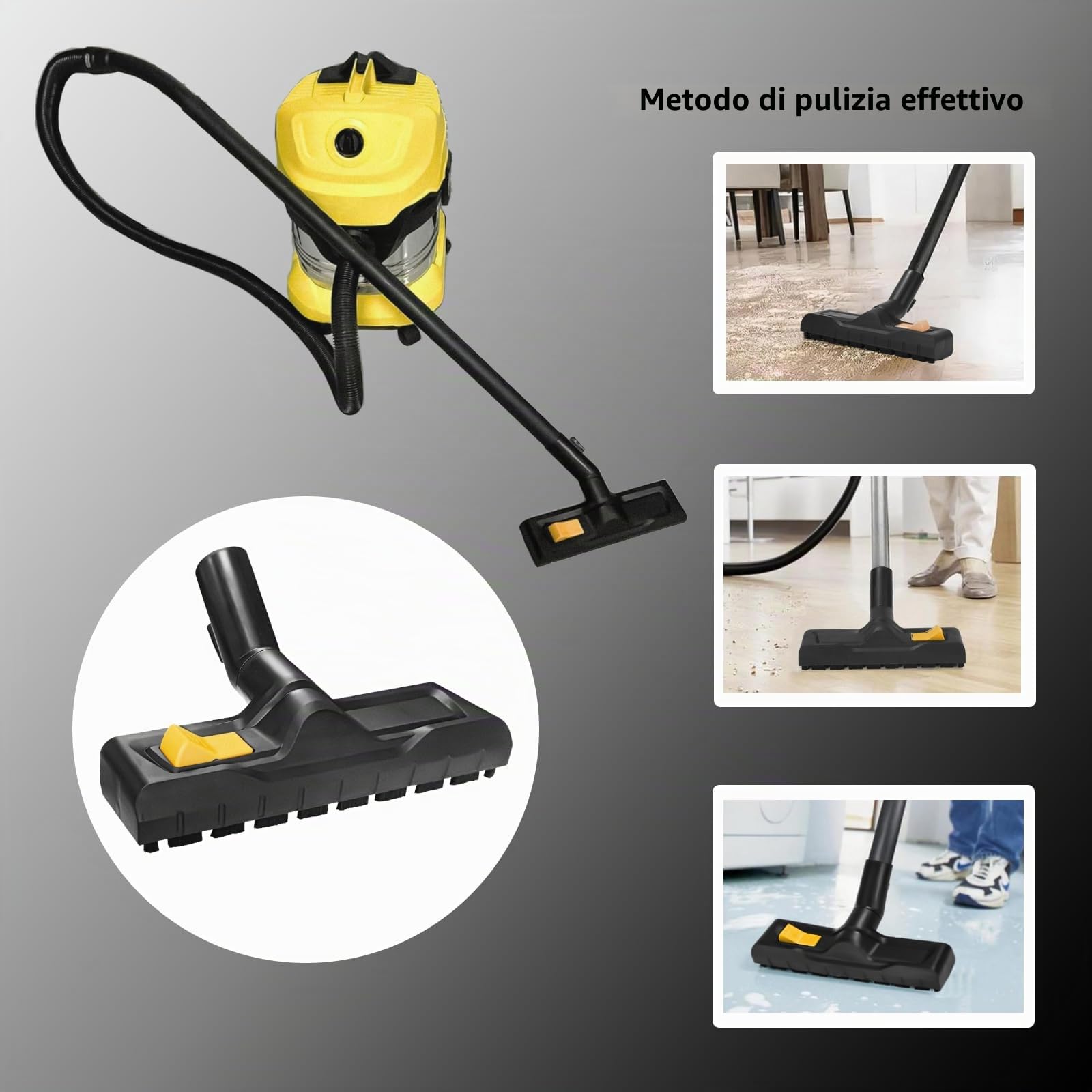 3 pezzi per accessori karcher WD3 WD5 WD4 WD6 ugello per pavimenti, ricambio per aspirapolvere karcher WD3 WD5 WD4 WD6 accessori, inclusi ugello e sacchetto per la polvere