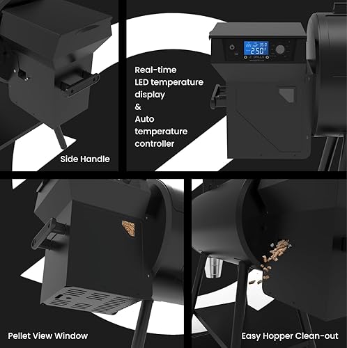 Miniatura 4 de Z GRILLS ZPG 550B2 - Ahumador de pellets de madera, parrilla de barbacoa 8 en 1 con controlador LCD de última tecnología PID, control automático de