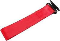 Vista 7 de Correa de remolque universal de carreras con ganchos, cuerda de parachoques delantero y trasero resistente, estilo deportivo JDM rojo y azul