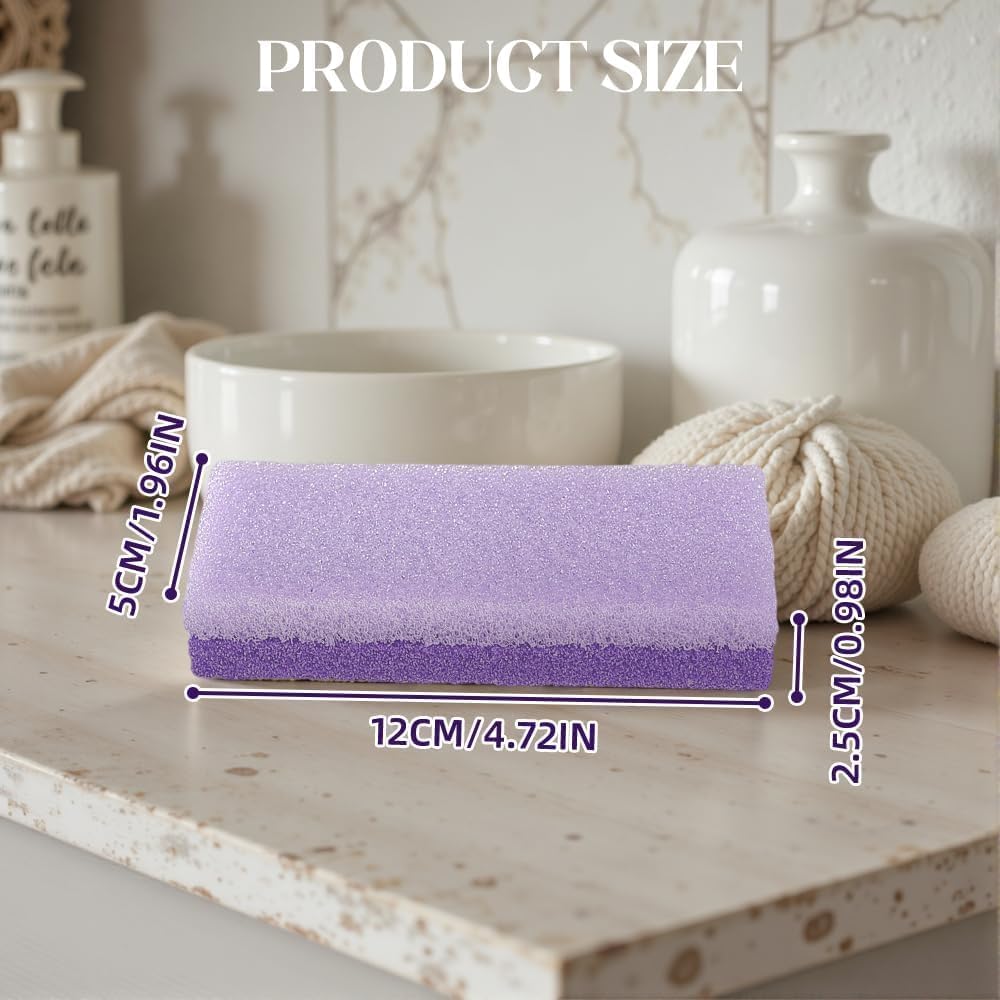 Callus Remover and Scrubber, Pumice Stone for Feet Hard Skin, Double Sided Foot Scrubber Dead Skin Remover, Foot Scrubbers for Shower and Foot Tub (Purple*10)