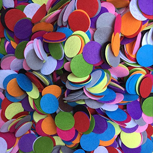 Image of 200PCS Circle Felt Pads Round Appliques for DIY Craft Decoration and Sewing Handcraft (Mixed Colour, 1 inch)
