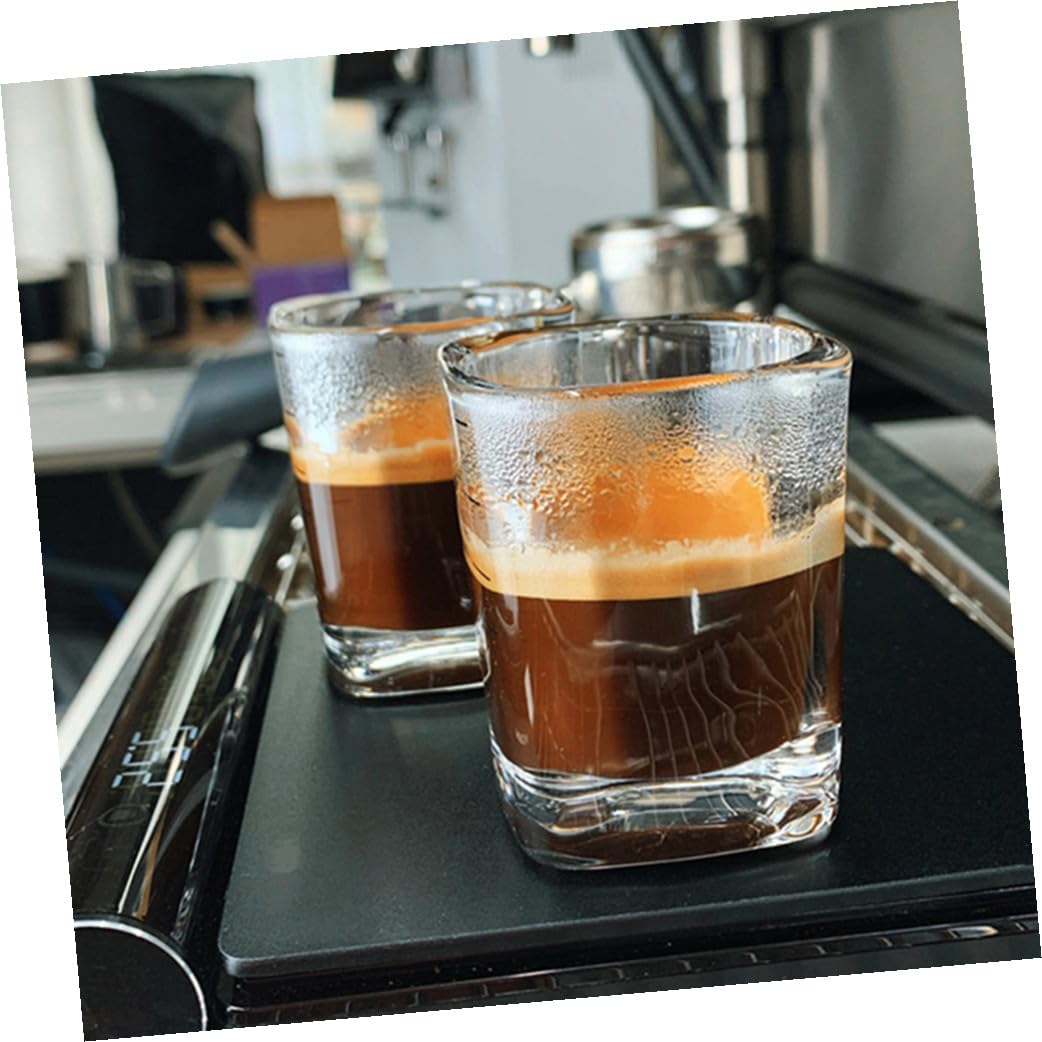 ERINGOGO 6 Stück Kaffeemessbecher 60 ml mit Skala Espressobecher aus Glattem Material Vielseitig für Milch und Saft Leicht zu Reinigen Temperaturbeständig