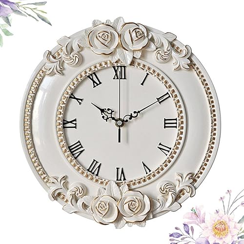 Miniatura 9 de BESTOYARD Reloj de pared con timbre para mujer, estilo europeo, delicado reloj práctico, decoración para el hogar, 1 ud